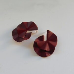 JEWELLERY - Earrings - Burgundy Textured Studs