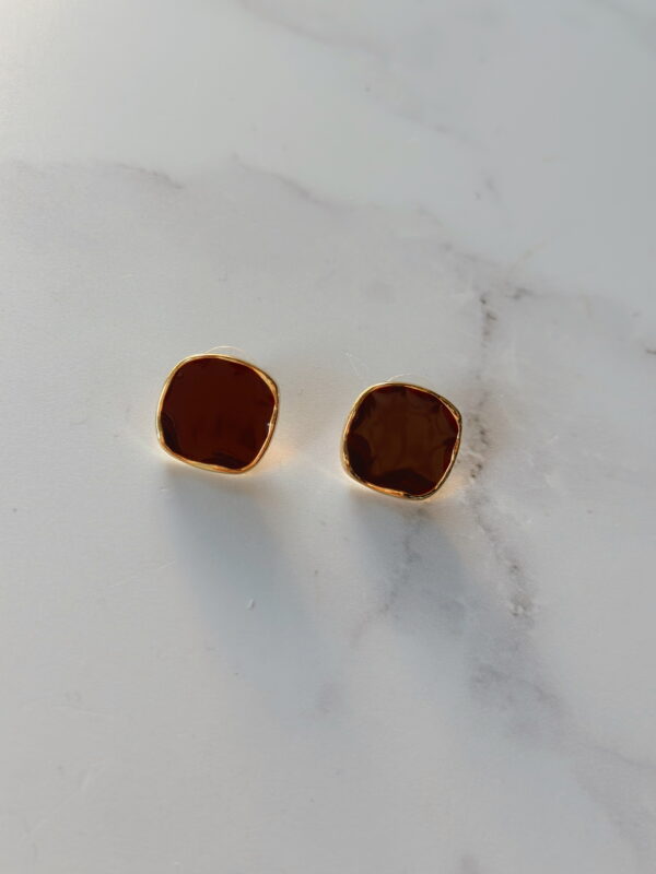 JEWELLERY - Earrings - Burgundy Studs