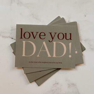 'Love you DAD'  - Post Card