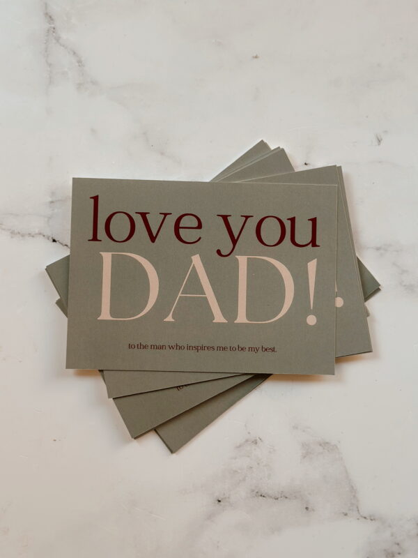 'Love you DAD'  - Post Card