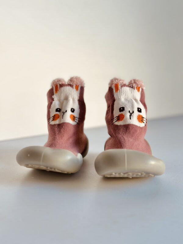 Baby Shoes - Pink Sock Boots (CATS) - Image 2