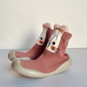 Baby Shoes - Pink Sock Boots (CATS)