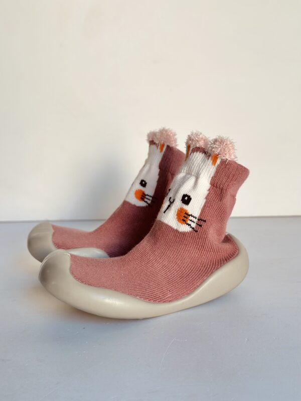 Baby Shoes - Pink Sock Boots (CATS)
