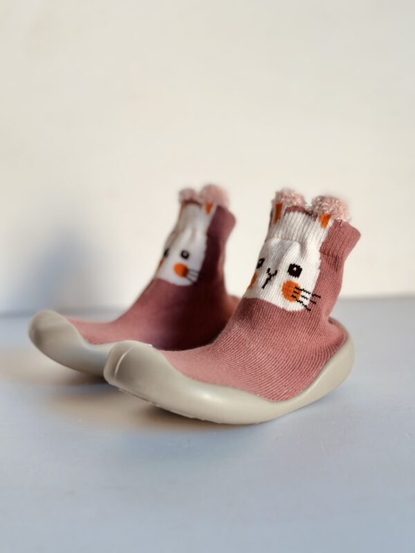 Baby Shoes - Pink Sock Boots (CATS) - Image 4