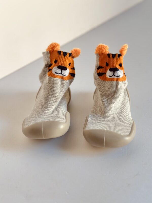 Baby Shoes - Cream Sock Boots (TIGER) - Image 3
