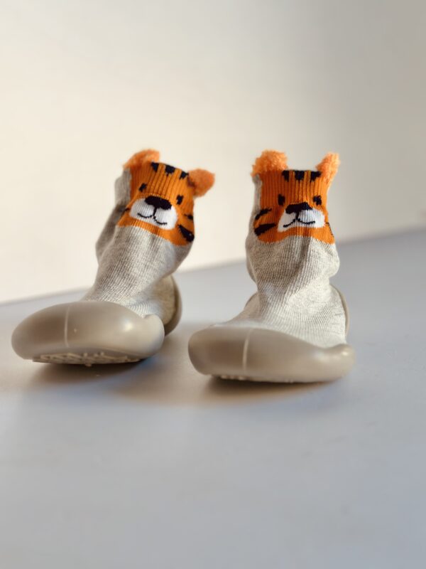 Baby Shoes - Cream Sock Boots (TIGER) - Image 2