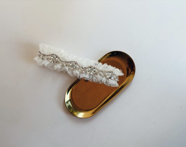 Bride Garter Lace with Diamond strip