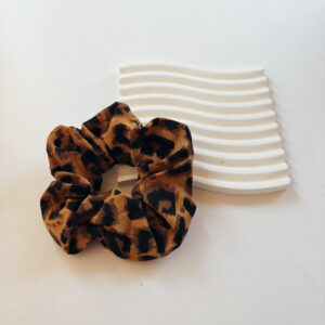 Hair scrunchie - Leopard print, Dark