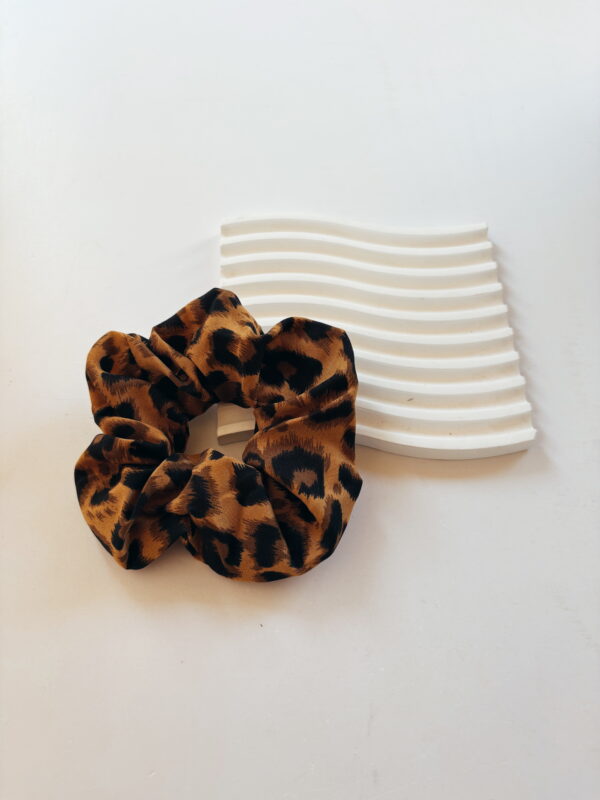 Hair scrunchie - Leopard print, Dark