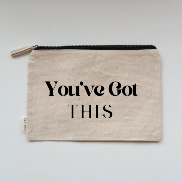 🌸 Cosmetic Bag - you've got this (Cream)