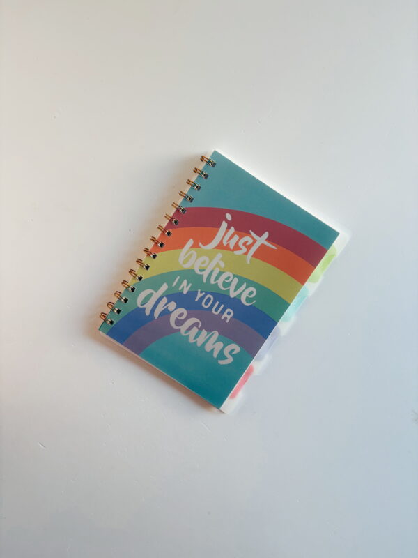 🌸Stationery -Spiral Notebook (Just Believe In Your Dreams) - A5 (Lined) - Image 2