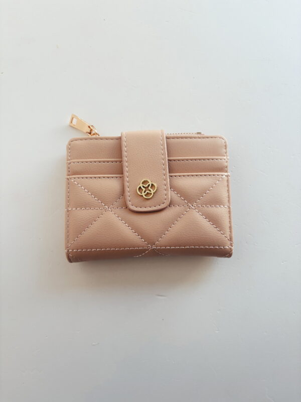 🌸Card Holder Wallet - Small Cream diamond pattern