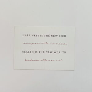🌸Happiness is the new Rich - Post Card
