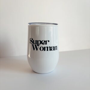 🌸Coffee & Wine Tumbler - Superwoman (White)