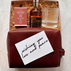 🖤  Premium Leather And Brandy Box