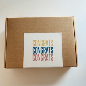 🌸Large Brown Gift Box - Congrats! (24 x 32 x 8,5cm)