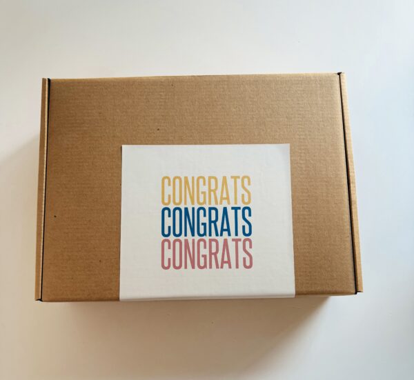🌸Large Brown Gift Box - Congrats! (24 x 32 x 8,5cm)