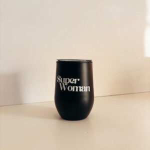 🌸Coffee & Wine Tumbler - Superwoman (Black)