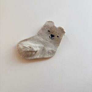 🌸Baby Socks - Light Grey Bear