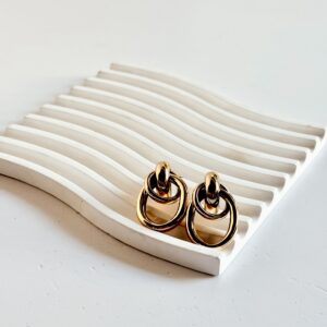 JEWELLERY - Gold Double Oval hoop Earrings
