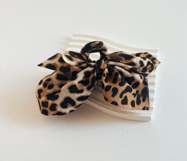 🌸Hair Claw - with Bow (brown & cream)