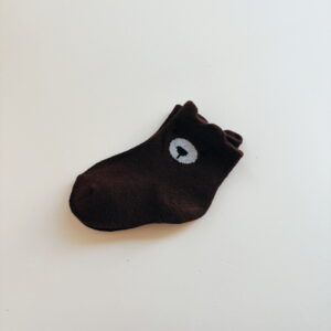 🌸Baby Socks - Dark Brown Bear