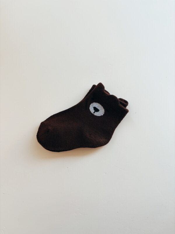 🌸Baby Socks - Dark Brown Bear
