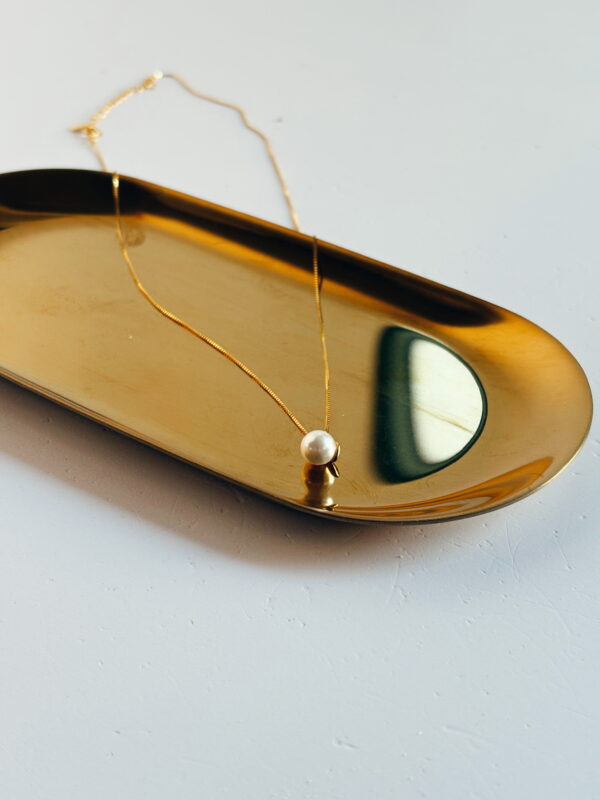 JEWELLERY - Gold Pearl Necklace (Sterling Silver)