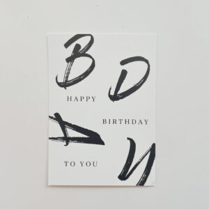 🌸Happy Birthday (black and white) - Post Card