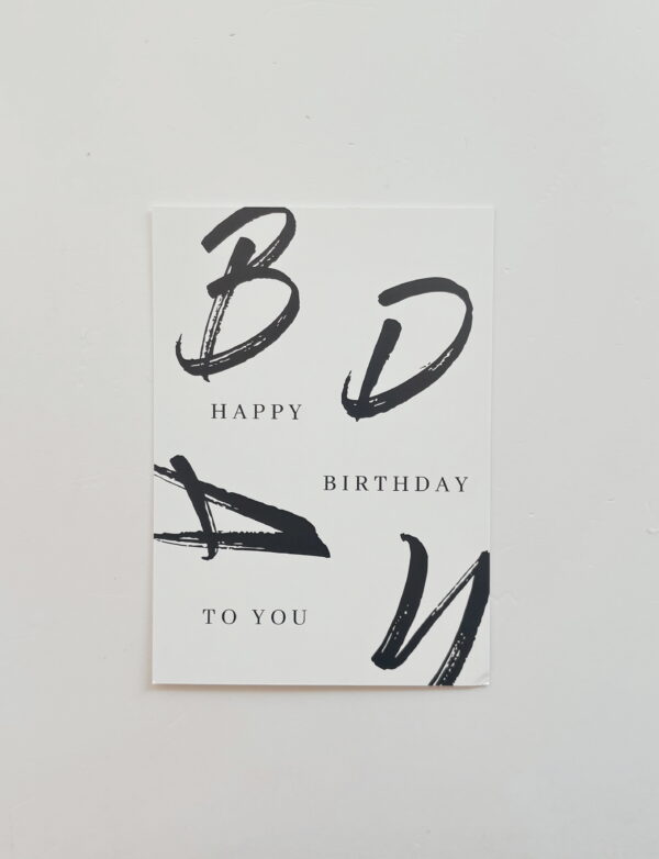 🌸Happy Birthday (black and white) - Post Card