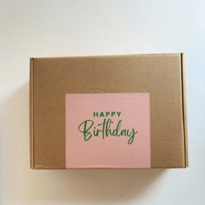 🌸Large Brown Gift Box - Happy Birthday (24 x 32 x 8,5cm)