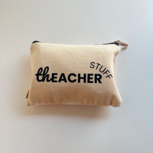 🌸 Cosmetic Bag - THeacher stuff(Cream)
