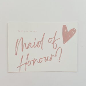 🌸Maid of Honour pink heart - Post Card