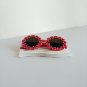 Sunglasses - Little Girls round daisies coral