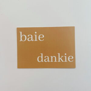 🌸Baie dankie (Mustard colour)  - Post Card