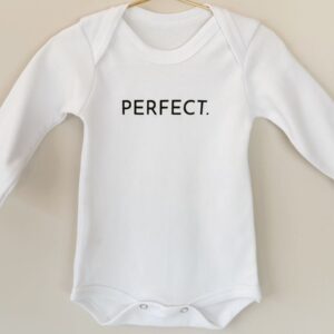 Baby onesie - 'Perfect' (3-6 months) Long Sleeve