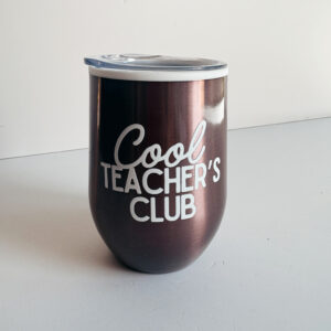 📔Coffee & Wine Tumbler - Cool Teacher's Club (Purple)