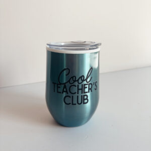 📔Coffee & Wine Tumbler - Cool Teacher's Club (Blue)