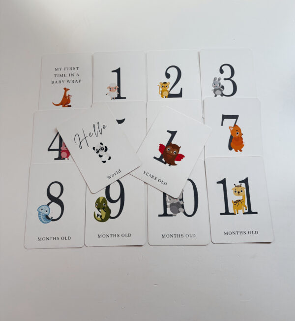 Baby Milestone Cards - English (White cards)