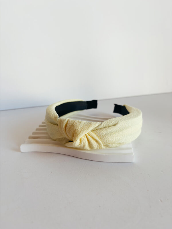 Alice Band - With Knot - Yellow