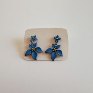 JEWELLERY - Earrings - Blue flowers hanging