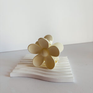 Hair Claw - Flower white