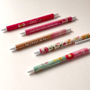 Stationery - Ladies Christian Art Ballpoint Pen x 1 (Brighter Colours random selection)