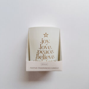 🎅🏻 Candle - Joy. Love. Peace. Believe. Christmas