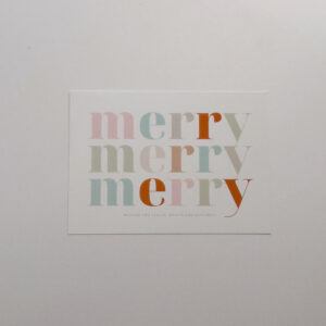 Merry - Wishing you wealth, health & happiness- Post Card
