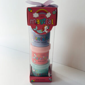🎅🏻 Girls - Magical Body Treats - 90g Bath Crystals, 70g Body Scrub & 70ml Shimmer Lotion