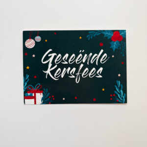 🎅🏻 Geseënde Kersfees- Post Card (Green)