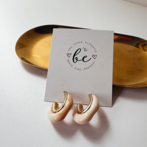 🎅🏻 JEWELLERY - Earrings - Gold with Pearl stone