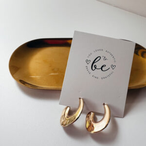 🎅🏻 JEWELLERY - Earrings - Flat Gold Hoops
