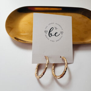 🎅🏻 JEWELLERY - Earrings - Gold patterned Hoops